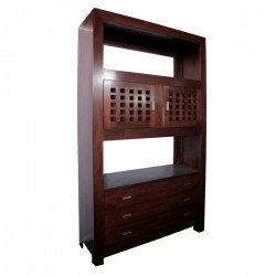 Librería oriental de teca ttemplo.com