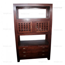 Librería oriental de teca ttemplo.com