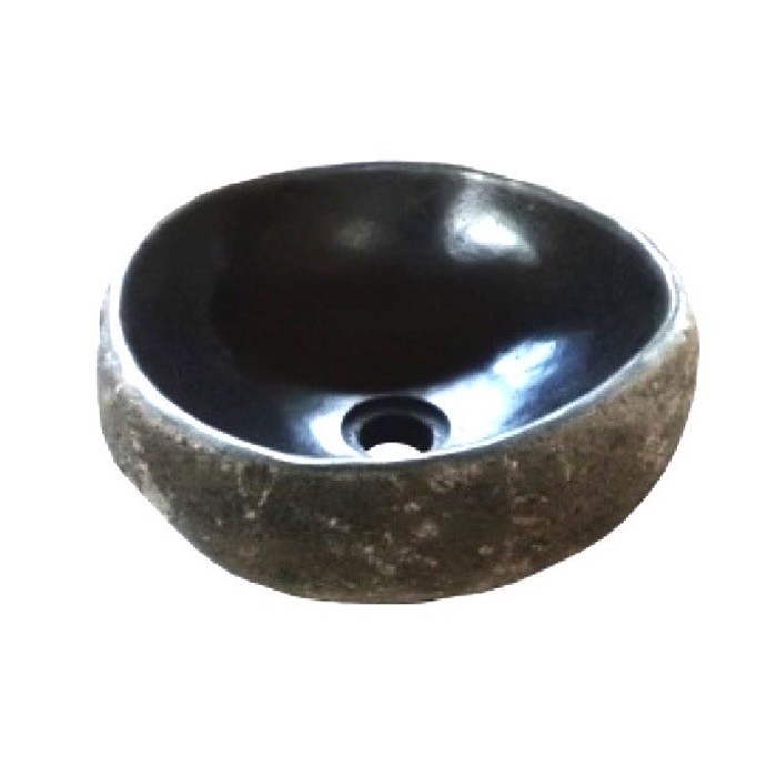 Lavabo de piedra de rio