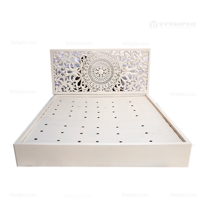 Cama balinesa y cabecero tallado ttemplo.com
