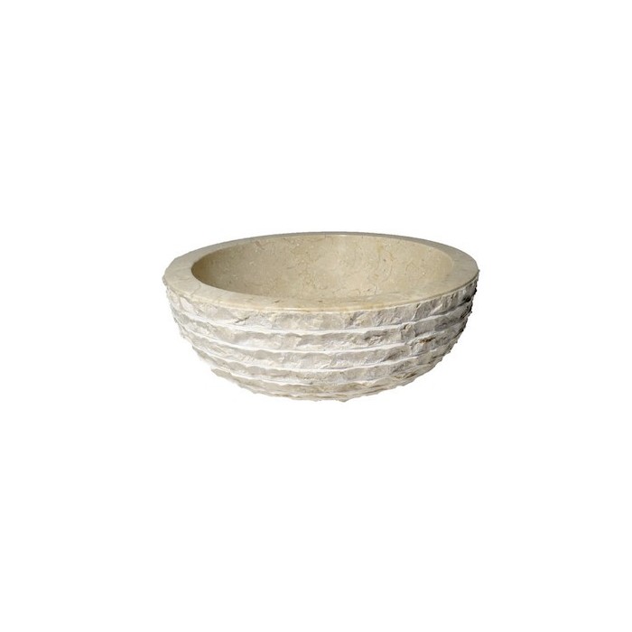Lavabo de mármol con rayas crema