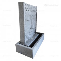 Fuente de piedra rostro de Buda