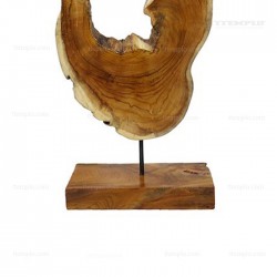 Escultura decorativa de madera de teca ttemplo