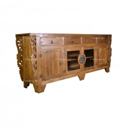 Mueble TV tallado a mano