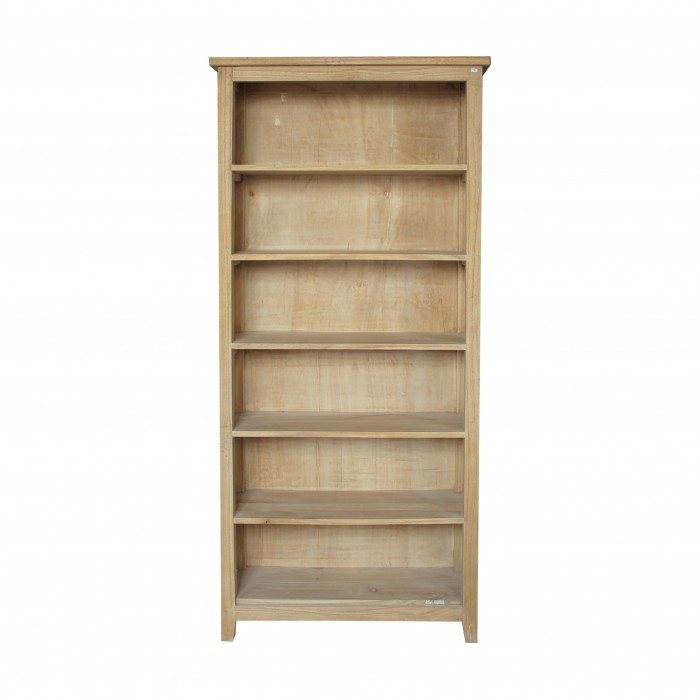Estantería librería de madera de mindi con acabado natural