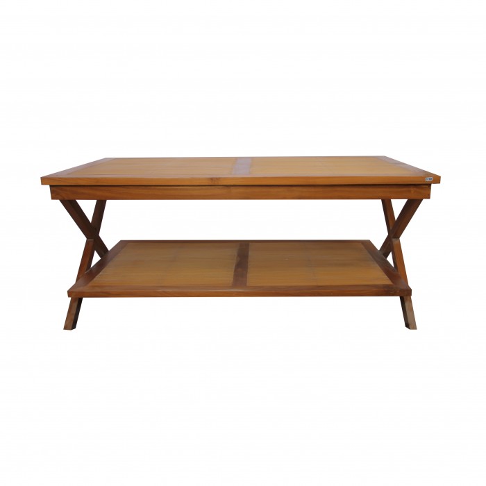 Mesa centro madera teca y bambú