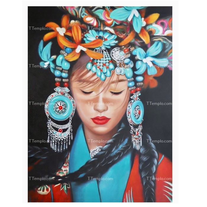 Cuadro geisha oriental