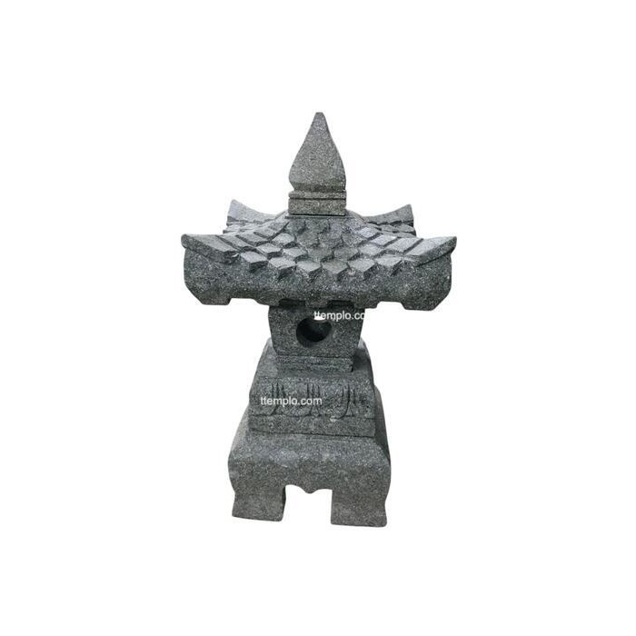 lampara piedra tejado japones