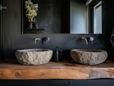 Ideas para decorar un baño negro